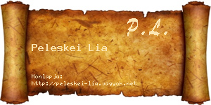 Peleskei Lia névjegykártya